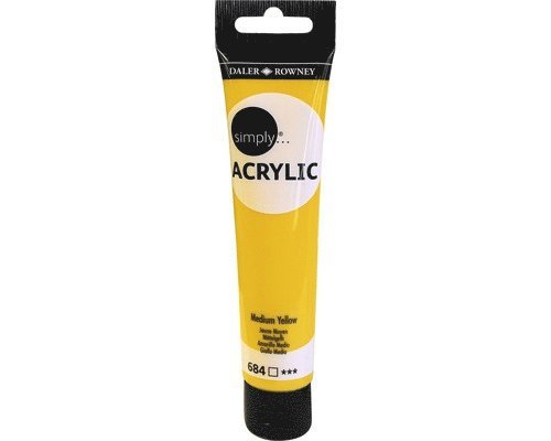 Akrylfärg 75ml Simply mellangul, Övrigt. Tillgänglighet: Lägg i varukorg