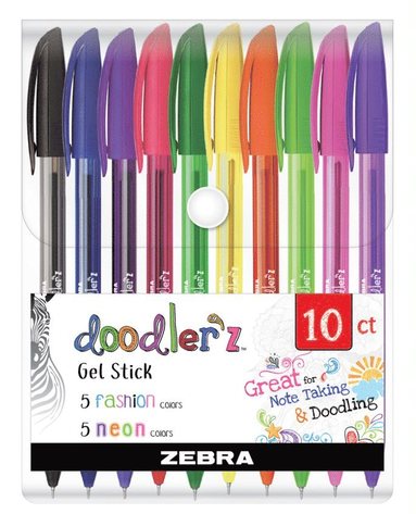 Gelpenna Zebra Doodler'z neon 10 f&auml;rger