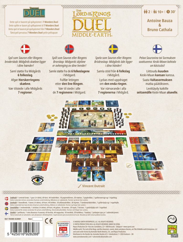 Lord of the Rings: Duel for Middle-Earth (Nordic), Övrigt