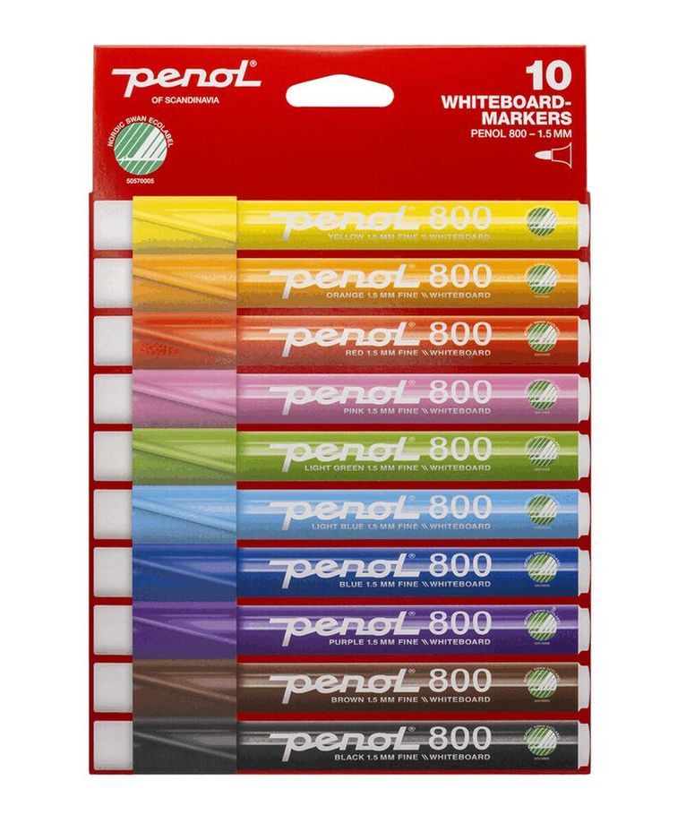Whiteboardpenna Penol 800 1,5mm 10 färger, Övrigt. Tillgänglighet: Lägg i varukorg