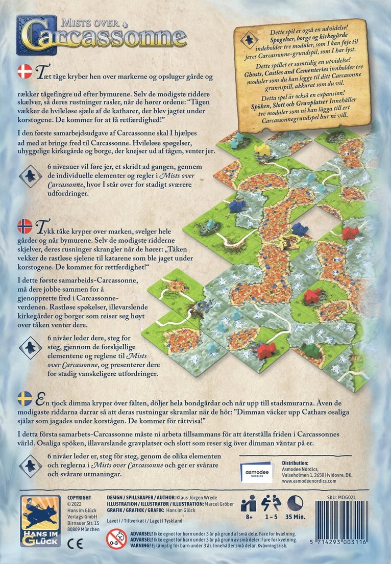 Mists over Carcassonne (SE/NO/DK), Övrigt