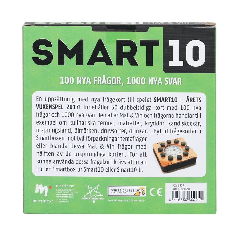Smart10 frågekort Mat & Vin, Övrigt