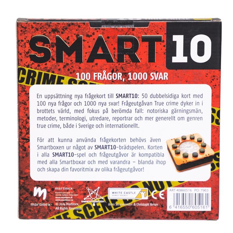 Smart10 frågekort True crime, Övrigt