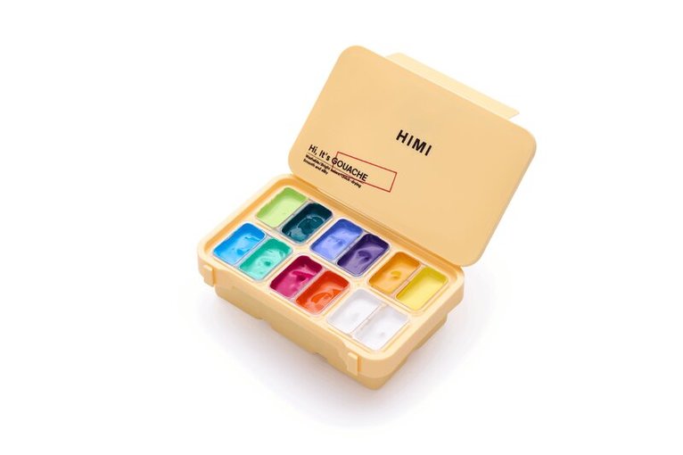 Gouache HIMI Twin Cup Set - 12 Super Vibrant Colours (Yellow Case), Övrigt. Tillgänglighet: Lägg i varukorg