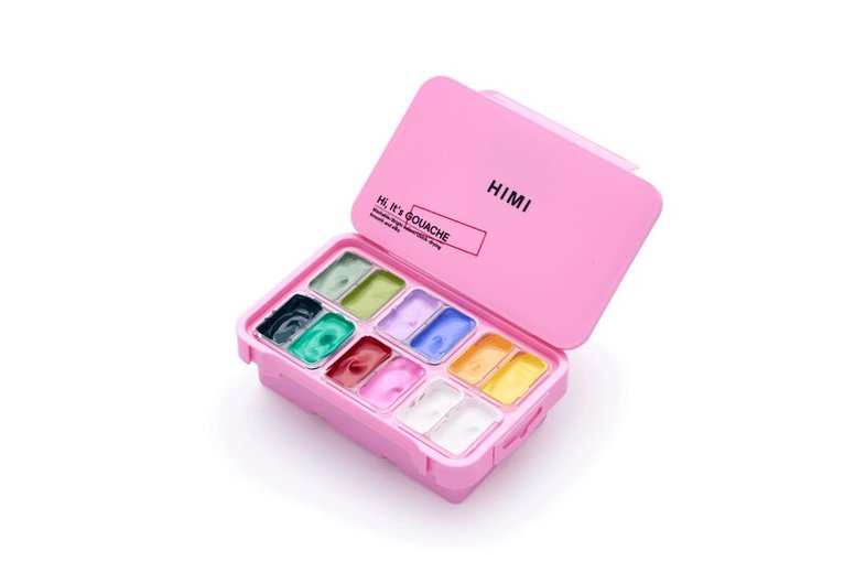 Gouache HIMI Twin Cup Set - 12 Fresh Botanic Colours (Pink Case), Övrigt. Tillgänglighet: Lägg i varukorg