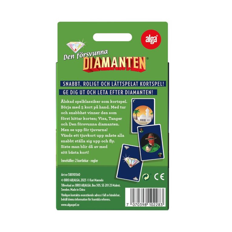 Den försvunna diamanten - Kortspel, Övrigt