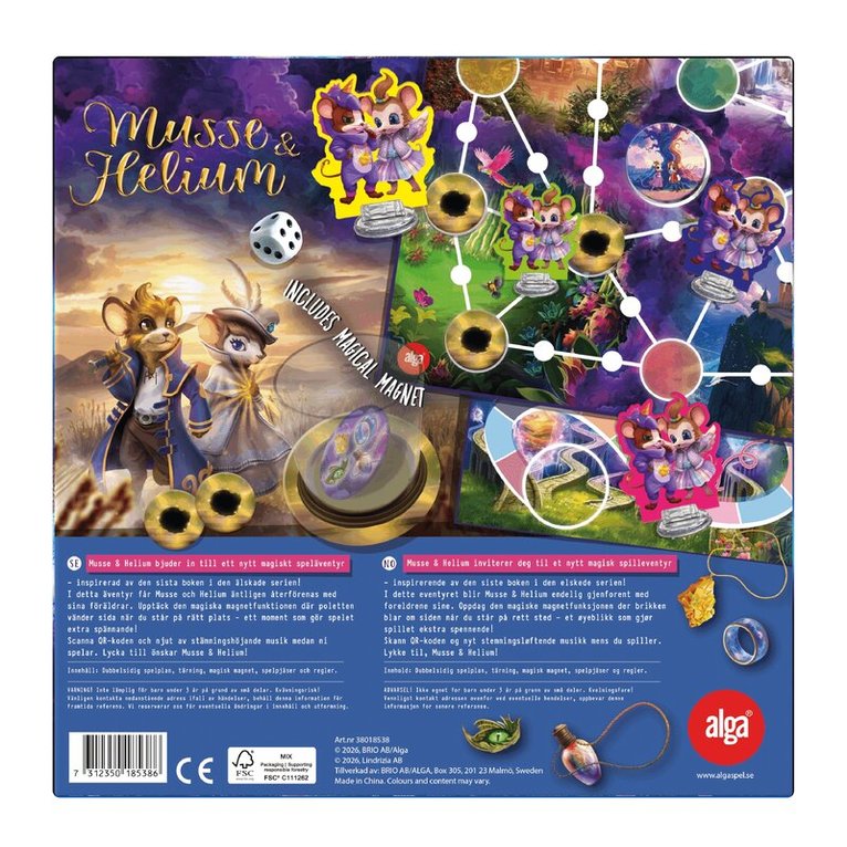 Musse & Helium Universums fyra element, Övrigt