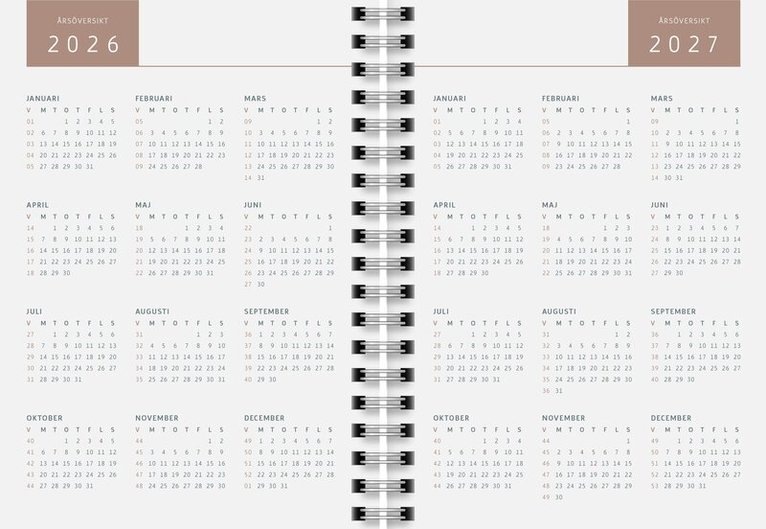 Kalender 2026-2027 A6 Black, Övrigt