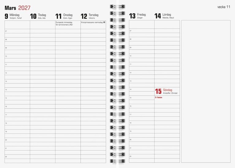 Kalender 2027 A6 Trend Silver, Övrigt