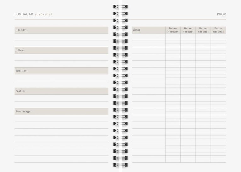 Kalender 2027 A5 Diamond, Övrigt