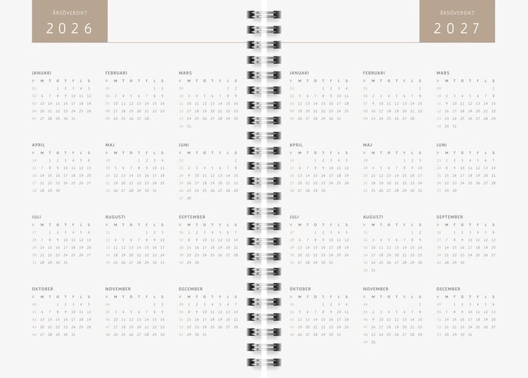 Kalender 2027 A5 Scott, Övrigt