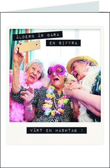 Gratulationskort med kuvert - Åldern är bara en siffra