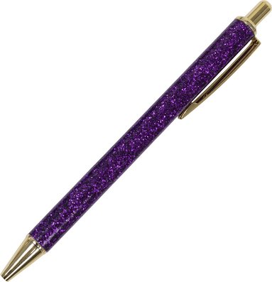Kulspetspenna 1,0mm glitter lila
