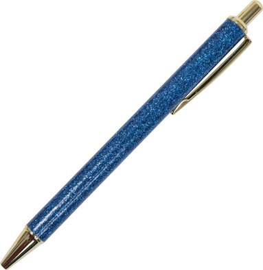 Kulspetspenna 1,0mm glitter blå