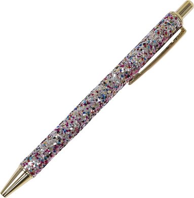 Kulspetspenna 1,0mm glitter flerf&auml;rgad