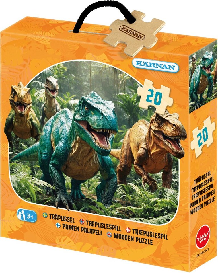 Träpussel 20 bitar Dinosaurier, Övrigt. Tillgänglighet: Lägg i varukorg