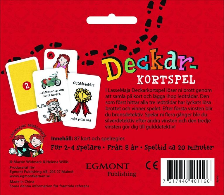 Lassemaja deckarkortspel, Övrigt