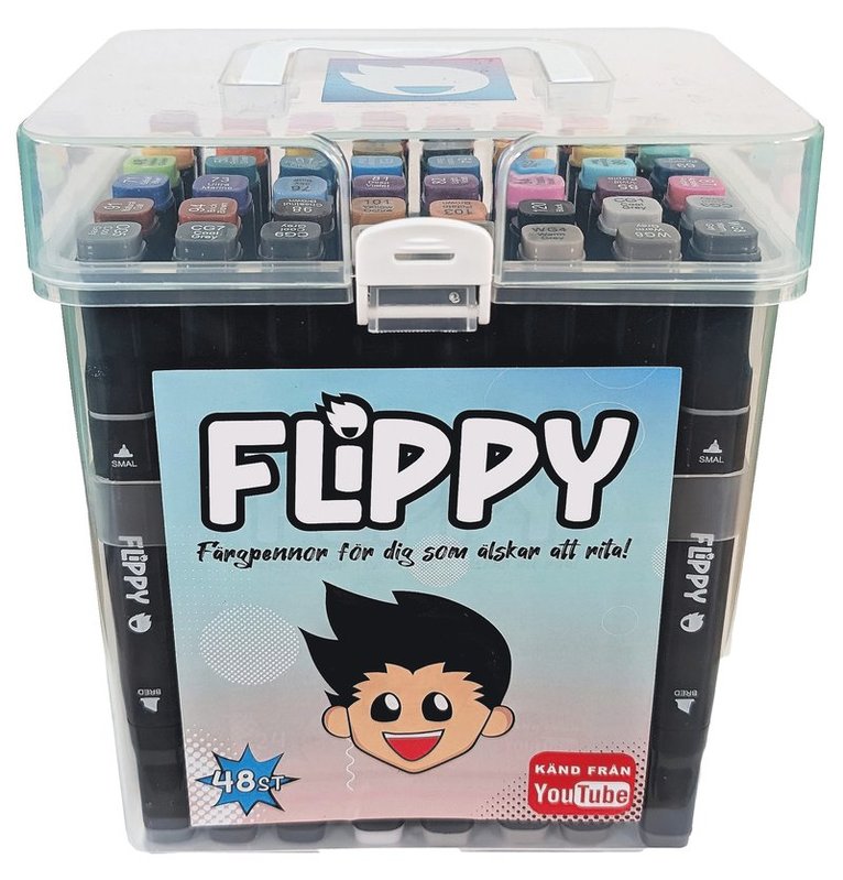Markerpennor Flippy 48 färger, Övrigt
