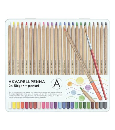 Akvarellpenna 24 f&auml;rger och pensel