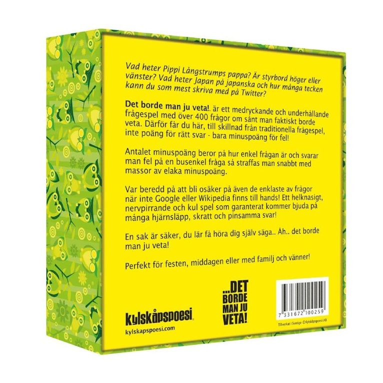 Det borde man ju veta Ja eller Nej, Övrigt