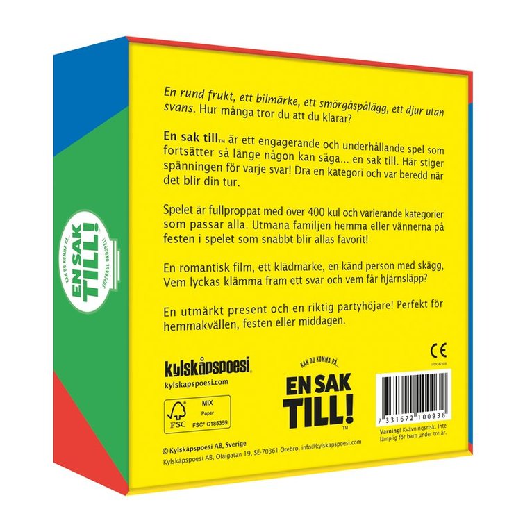 En sak till, Övrigt