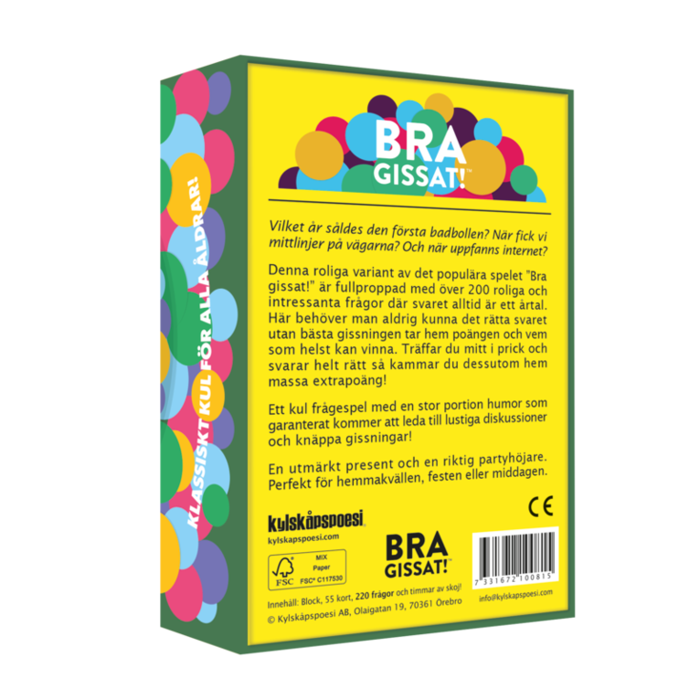 Bra gissat - NÄR VAR DET, Övrigt