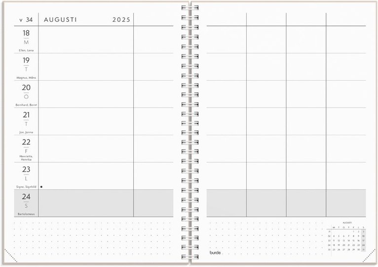 Kalender 2025-2026 Plan more, Övrigt