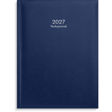 Veckojournal 2027 blått konstläder, Övrigt