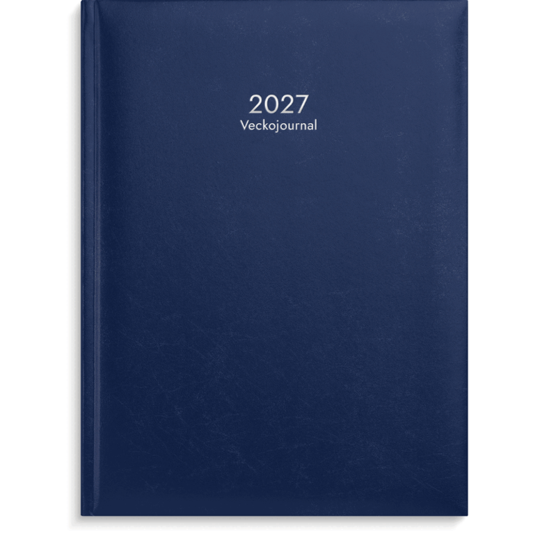 Veckojournal 2027 blått konstläder, Övrigt. Tillgänglighet: Lägg i varukorg