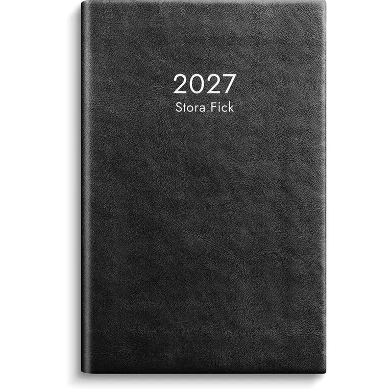 Kalender Stora Fick 2027 svart konstläder, Övrigt. Tillgänglighet: Lägg i varukorg
