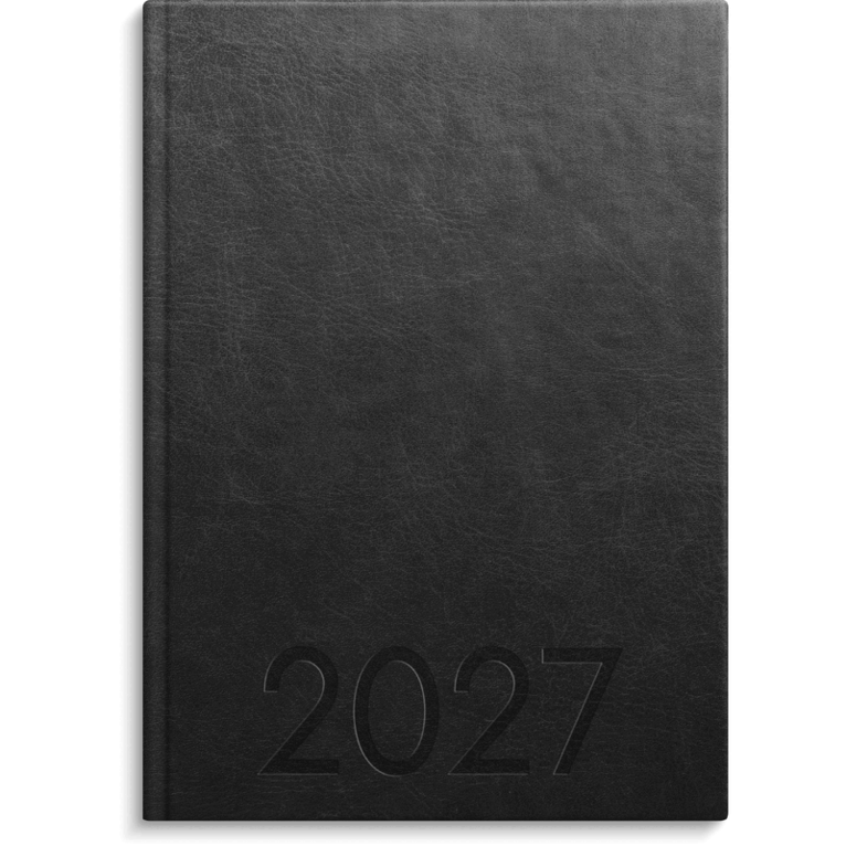 Kalender 2027 Weekly A5 svart konstläder, Övrigt