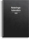 Kalender 2026 Noteringskalendern svart konstl�der