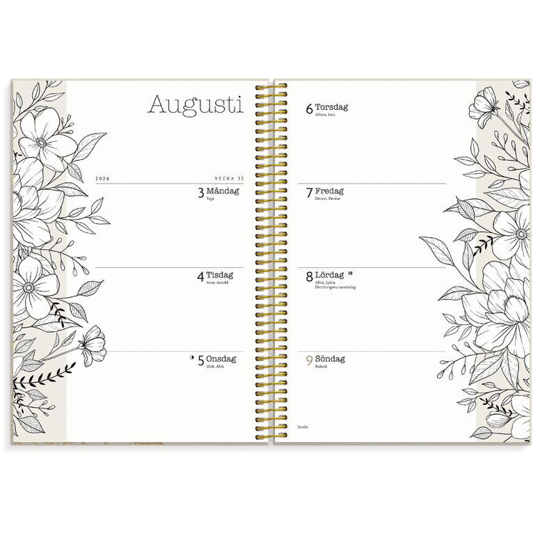 Kalender 2026-2027 Life Planner Bloom, Övrigt