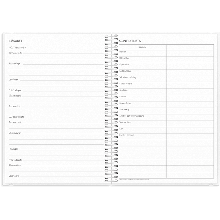 Kalender 2026-2027 Lärarkalendern Förskola, Övrigt