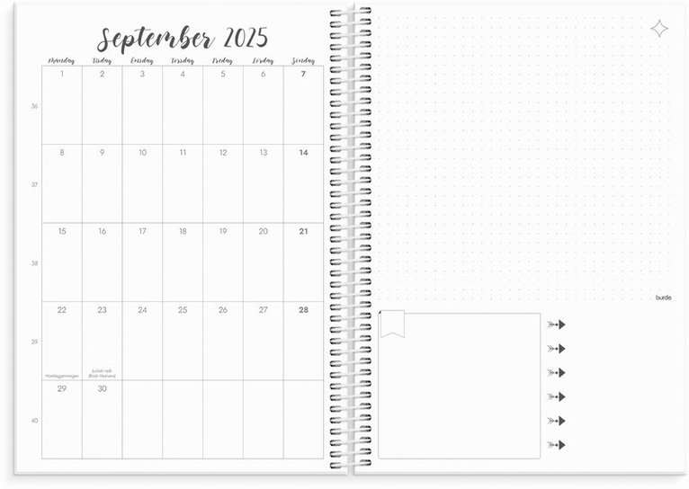Kalender 2025-2026 Doodle B5, Övrigt