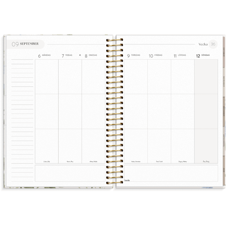 Life Organizer 2027 Blommor, Övrigt