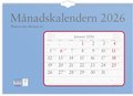 V�ggkalender 2026 M�nadskalendern