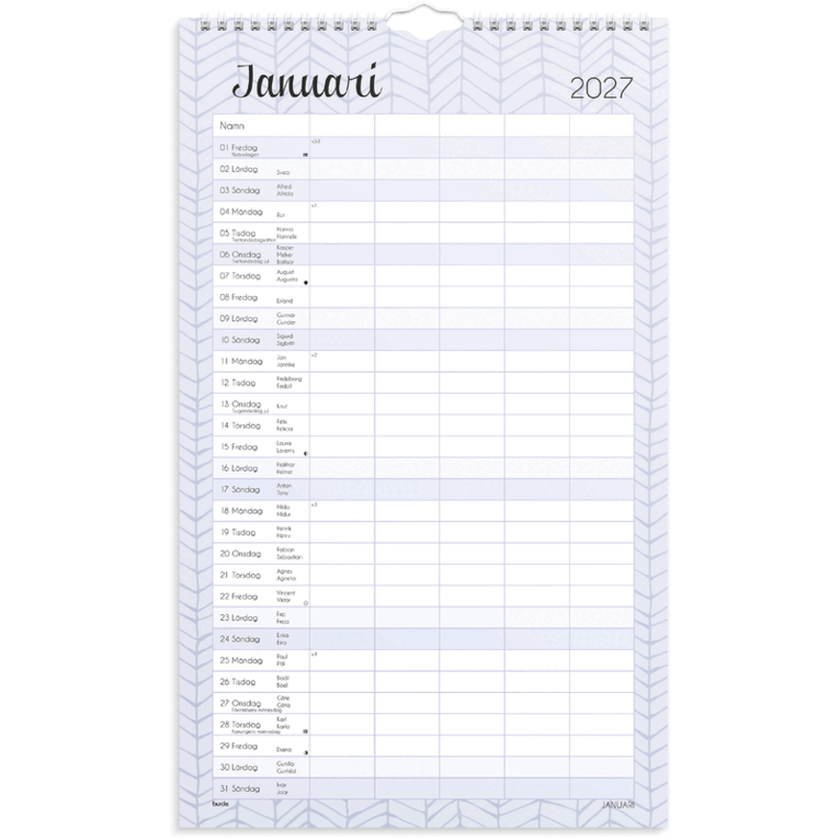 Familjekalender Pastell 2027 stickers, Övrigt