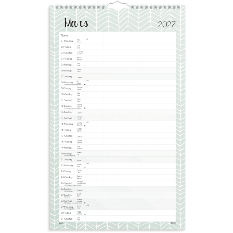Familjekalender Pastell 2027 stickers, Övrigt