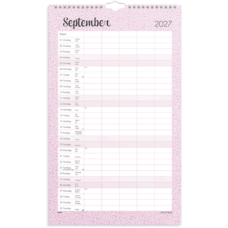 Familjekalender Pastell 2027 stickers, Övrigt