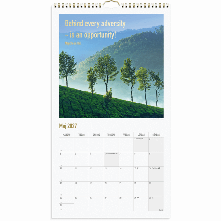 Väggkalender 2027 Dream & Do, Övrigt