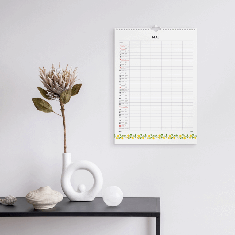 Familjekalender 2027 Illustrerad blomster, Övrigt
