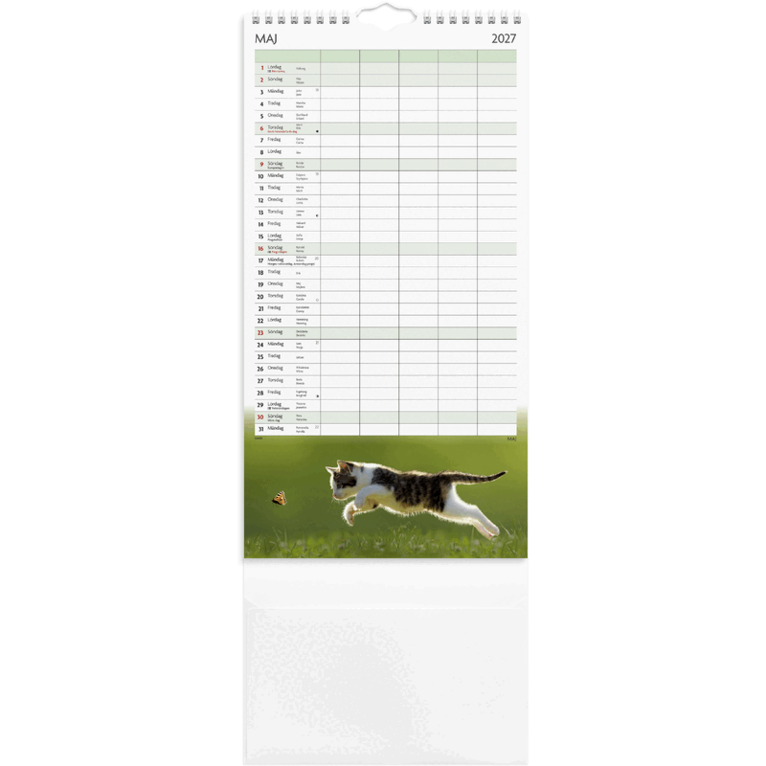 Familjekalender 2027 Katter, Övrigt