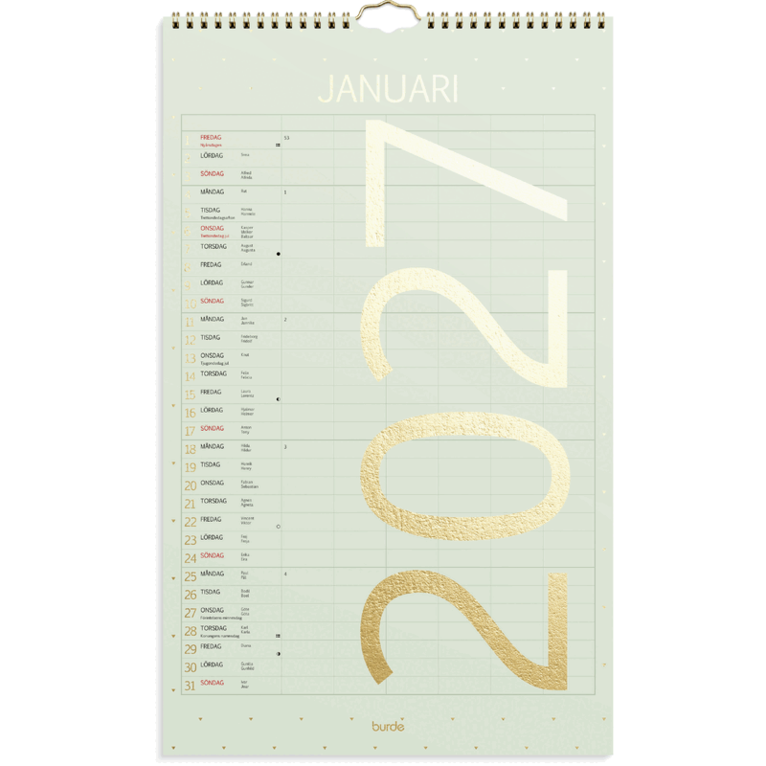 Familjekalender 2027 Color, Övrigt