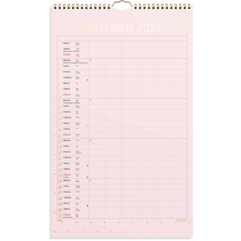 Familjekalender 2027 Color, Övrigt
