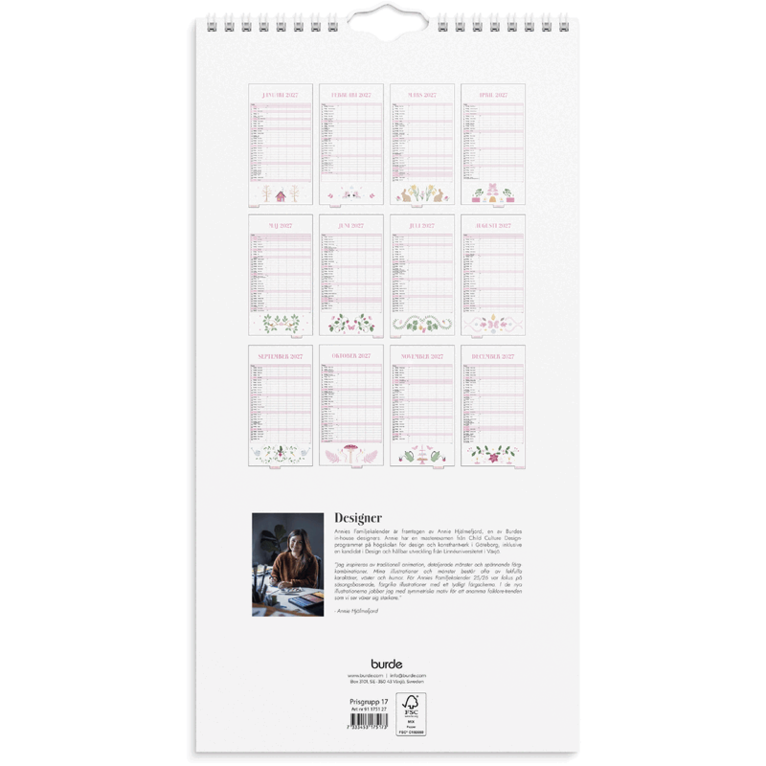 Annies Familjekalender 2027, Övrigt