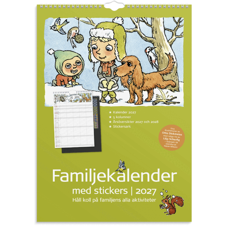 Familjekalender 2027 Stickers, Övrigt