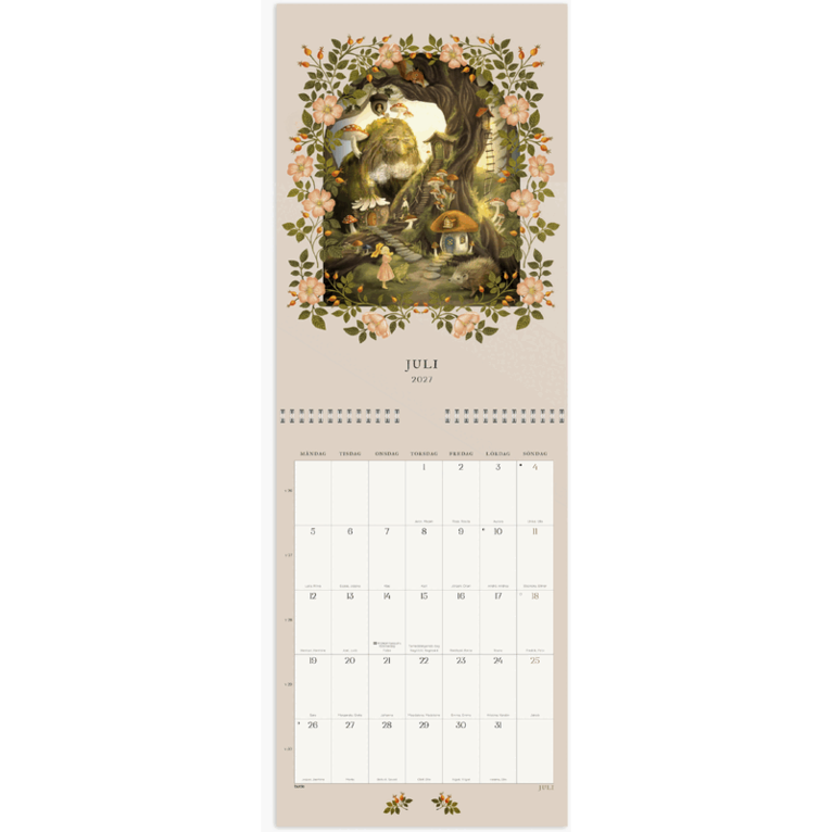 Väggkalender 2027 Sagoskog, Övrigt