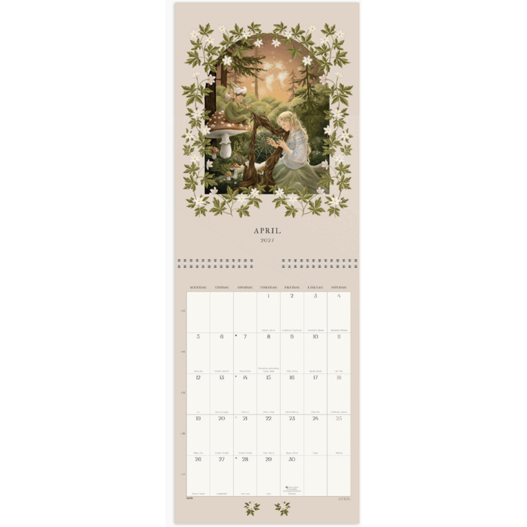 Väggkalender 2027 Sagoskog, Övrigt