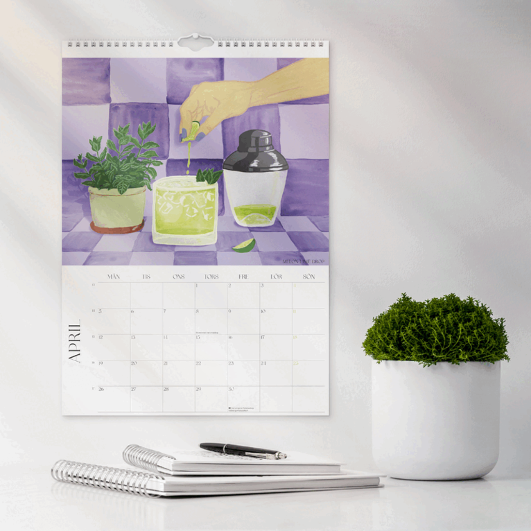 Väggkalender 2027 Posters Drinkar, Övrigt